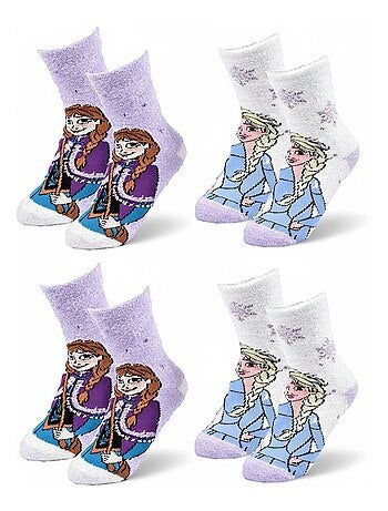 Pack de Calcetines Antideslizantes Niña DISNEY - LA REINA DE LAS NIEVES (Pack de 4)