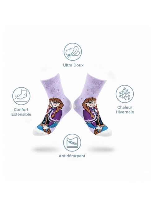 Pack de Calcetines Antideslizantes Niña DISNEY - LA REINA DE LAS NIEVES (Pack de 4) - Kiabi