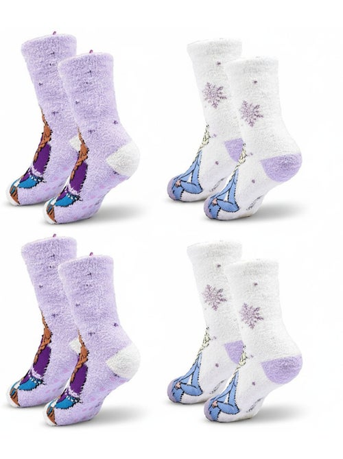 Pack de Calcetines Antideslizantes Niña DISNEY - LA REINA DE LAS NIEVES (Pack de 4) - Kiabi