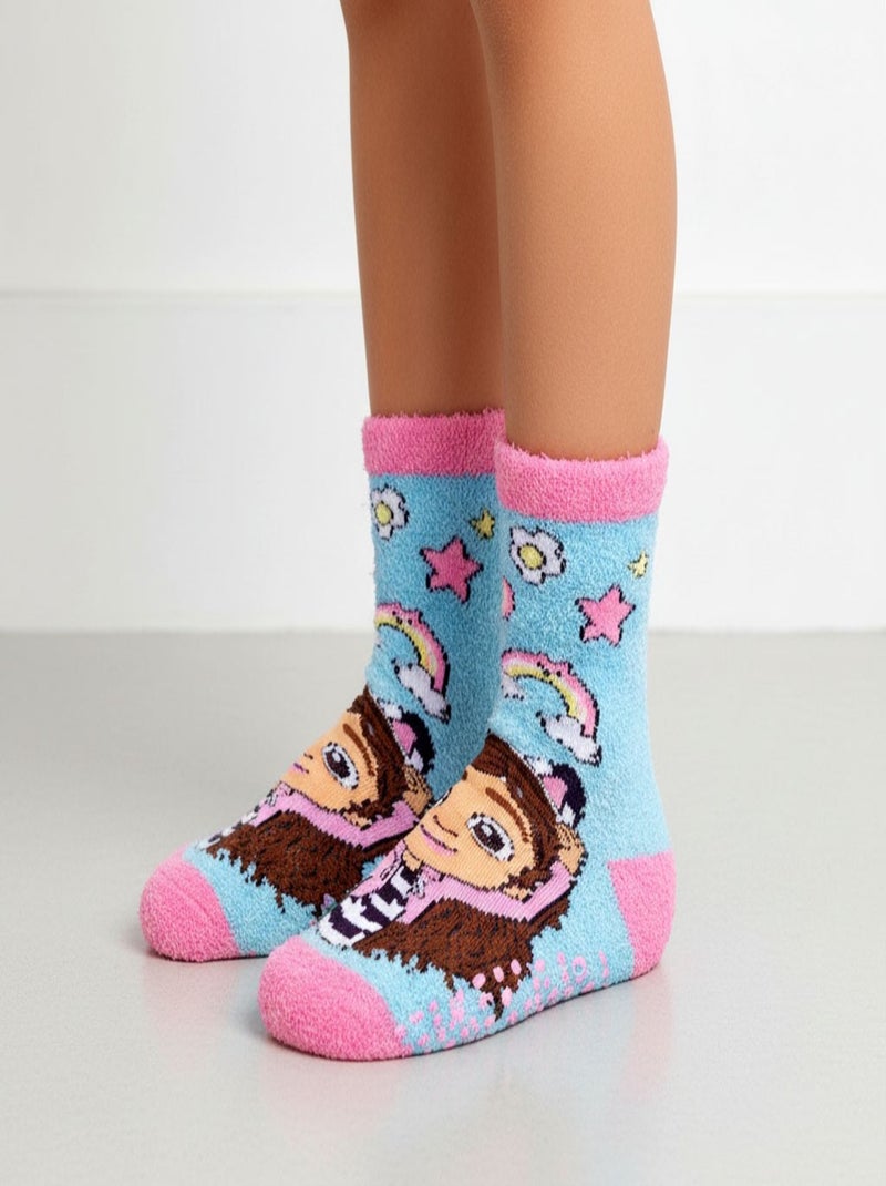 Pack de Calcetines Antideslizantes Niña GABBY'S (Pack de 4) Azul Rosa - Kiabi