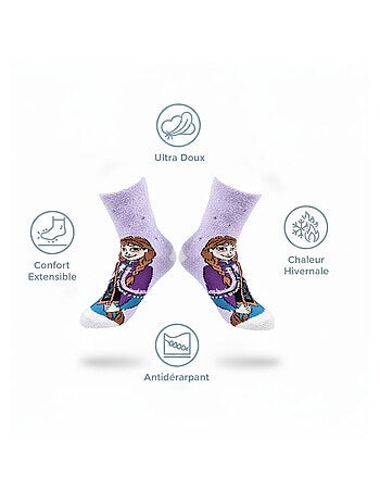 Pack de Calcetines Antideslizantes Niño DISNEY - LA REINA DEL HIELO (4 pares)