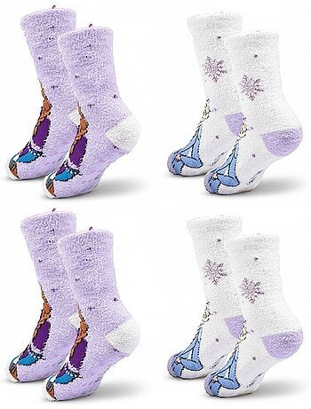 Pack de Calcetines Antideslizantes Niño DISNEY - LA REINA DEL HIELO (4 pares)