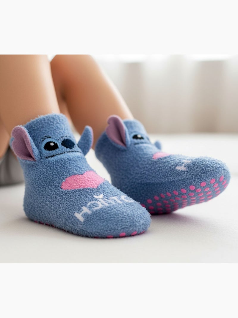 Pack de Calcetines Antideslizantes Niño LILO & STITCH (Pack de 4) Azul Rosa - Kiabi
