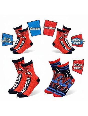 Pack de Calcetines Antideslizantes Niño MARVEL SPIDER-MAN (Pack de 4)