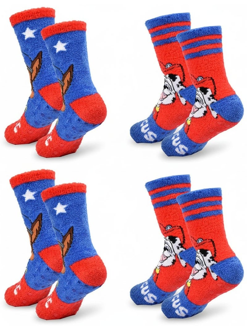 Pack de Calcetines Antideslizantes Niño PAT PATROUILLE (Pack de 4) Azul Rojo - Kiabi