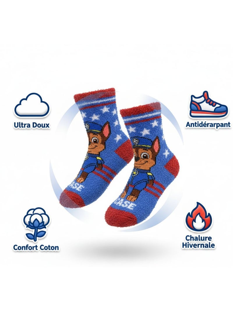 Pack de Calcetines Antideslizantes Niño PAT PATROUILLE (Pack de 4) Azul Rojo - Kiabi