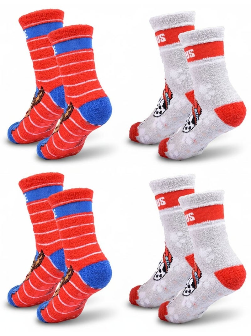 Pack de Calcetines Antideslizantes Niño PAT PATROUILLE (Pack de 4) Gris rojo - Kiabi