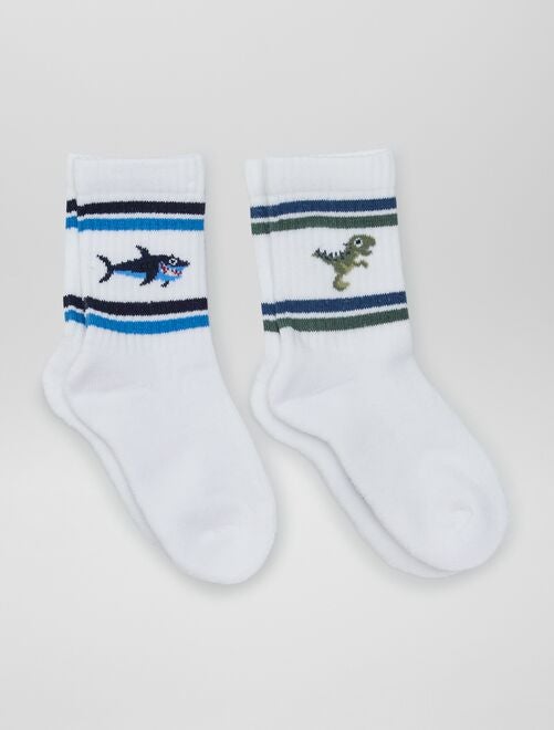 Pack de calcetines con estampados de dinosaurios - 2 pares - Kiabi