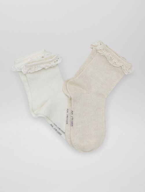 Pack de calcetines con volantes - 2 pares - Kiabi