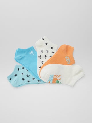Pack de calcetines invisibles estampados