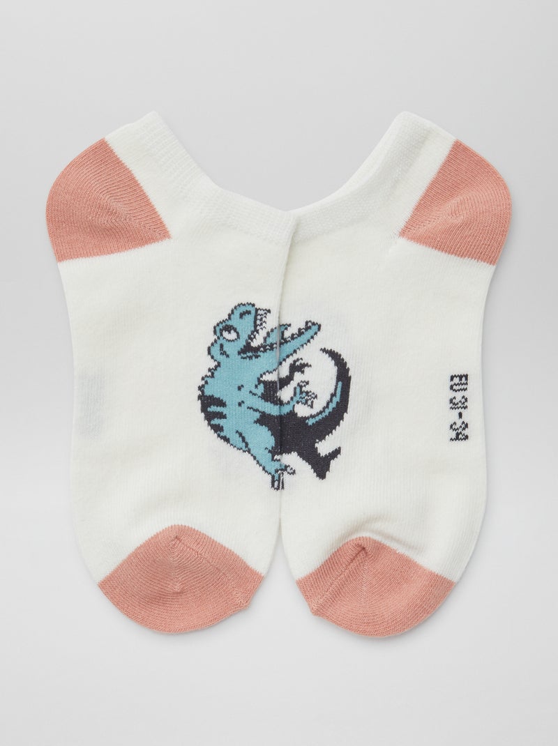 Pack de calcetines invisibles estampados VERDE - Kiabi