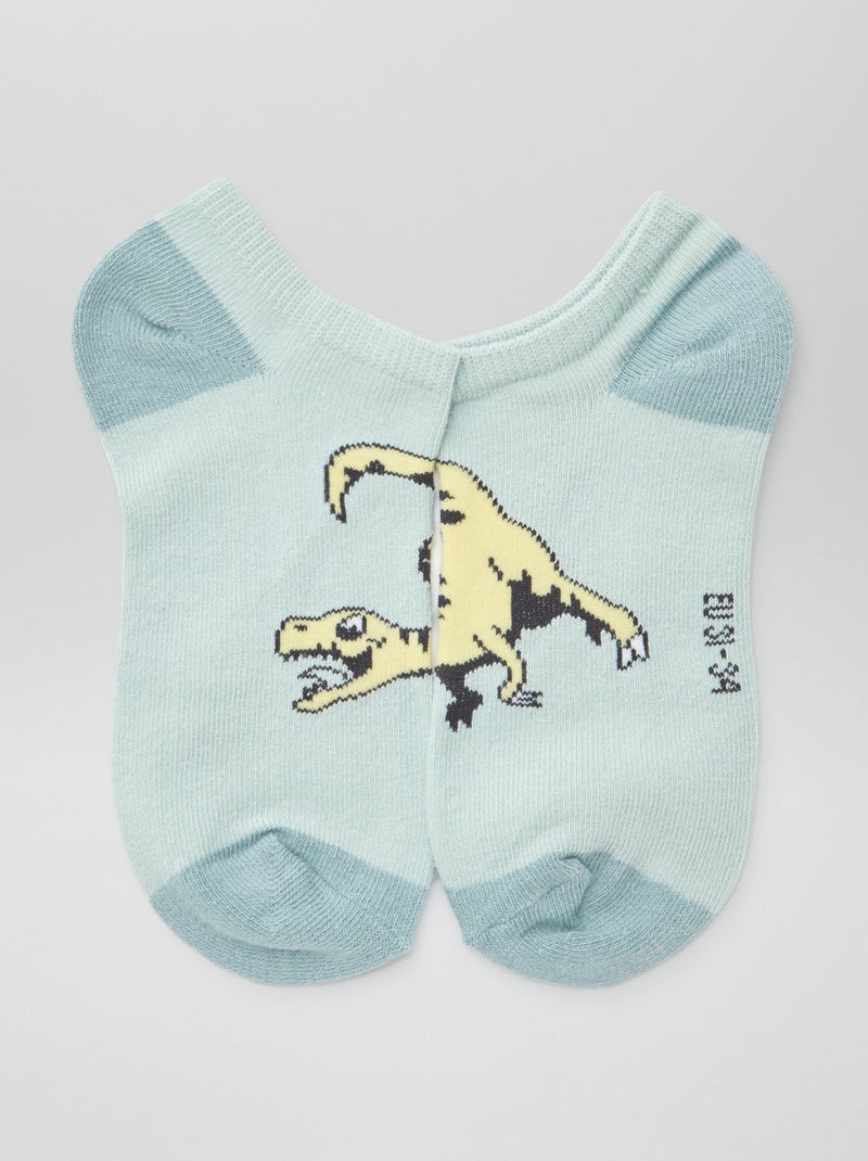 Pack de calcetines invisibles estampados VERDE - Kiabi