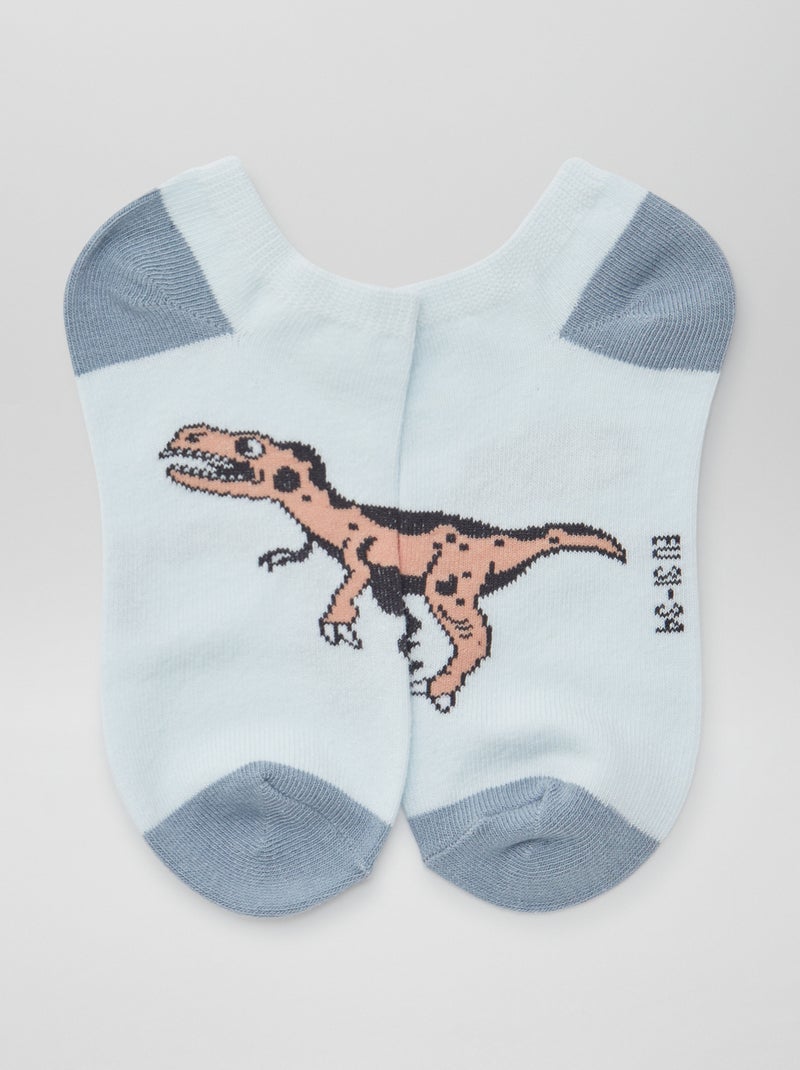 Pack de calcetines invisibles estampados VERDE - Kiabi