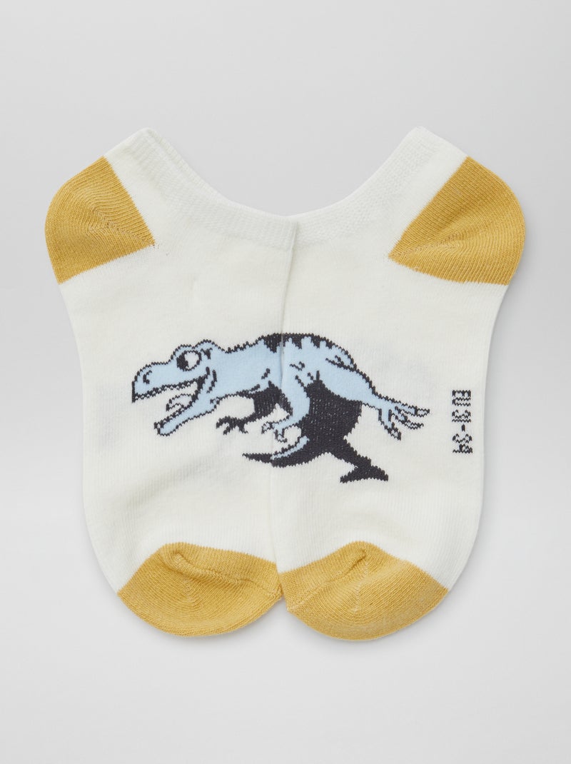 Pack de calcetines invisibles estampados VERDE - Kiabi