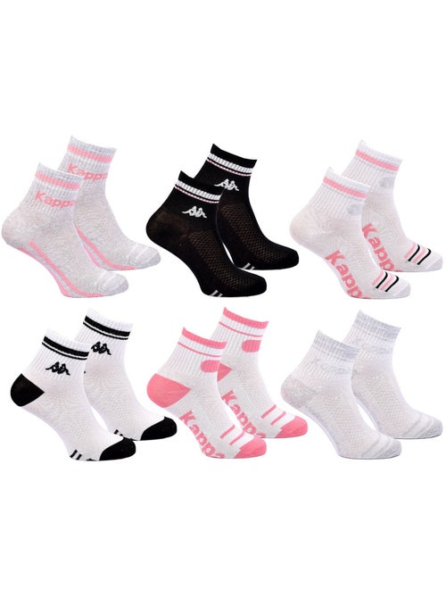 Pack de Calcetines Mujer Quarter KAPPA (Lot de 6) - Kiabi Pack de Calcetines Mujer Quarter KAPPA (Lot de 6) - Kiabi