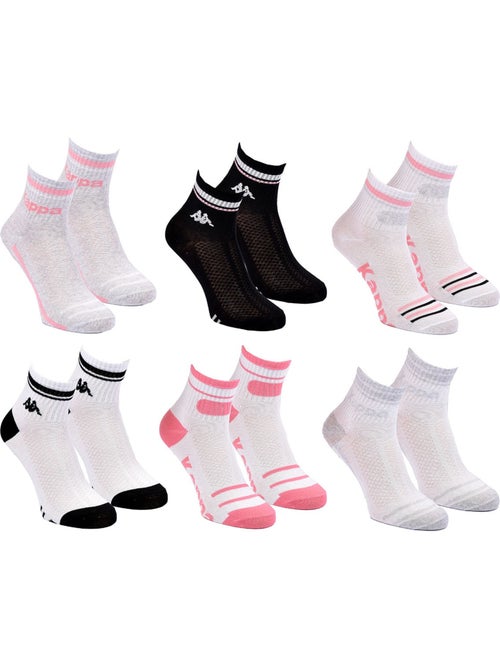 Pack de Calcetines Mujer Quarter KAPPA (Lot de 6) - Kiabi Pack de Calcetines Mujer Quarter KAPPA (Lot de 6) - Kiabi