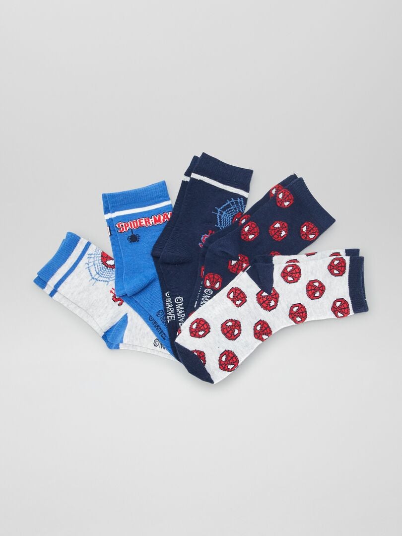 Pack de calcetines 'Spider-man' - 5 pares AZUL - Kiabi