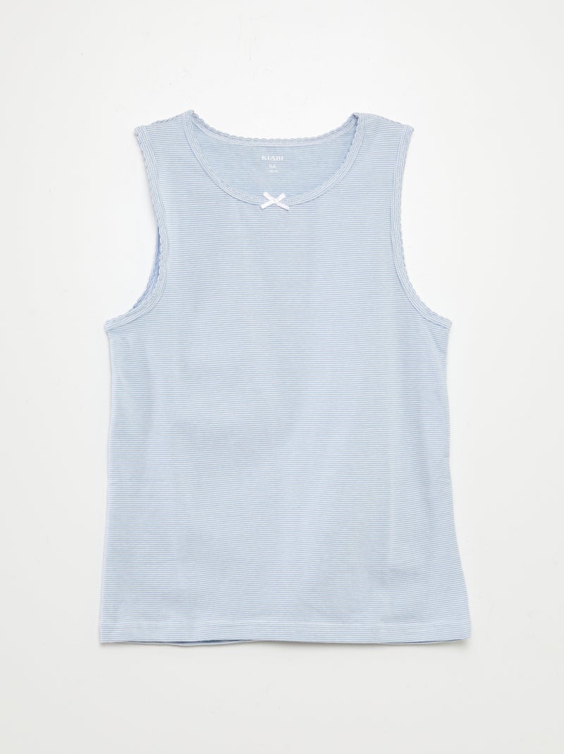 Pack de camiseta de tirantes anchos AZUL - Kiabi