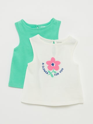 Pack de camiseta de tirantes anchos