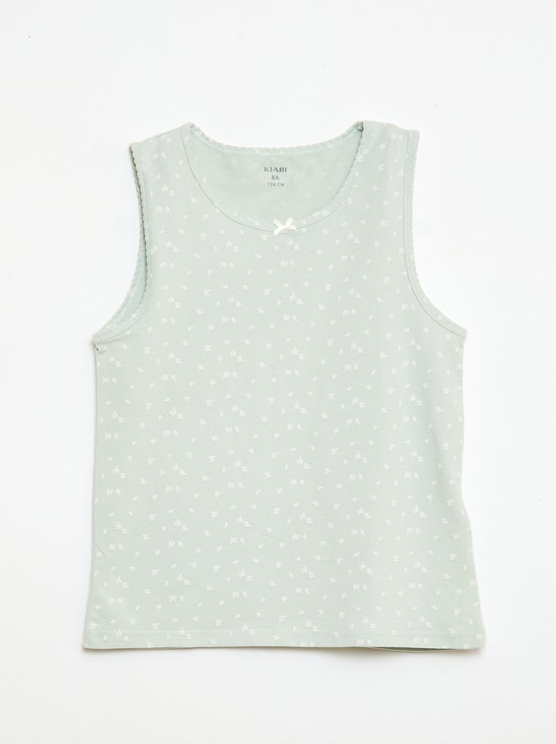 Pack de camiseta de tirantes anchos Verde - Kiabi