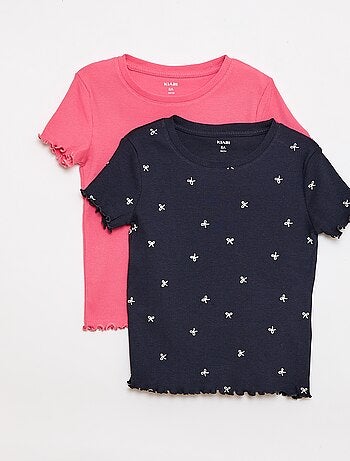 Pack de camisetas de canalé - 2 unidades