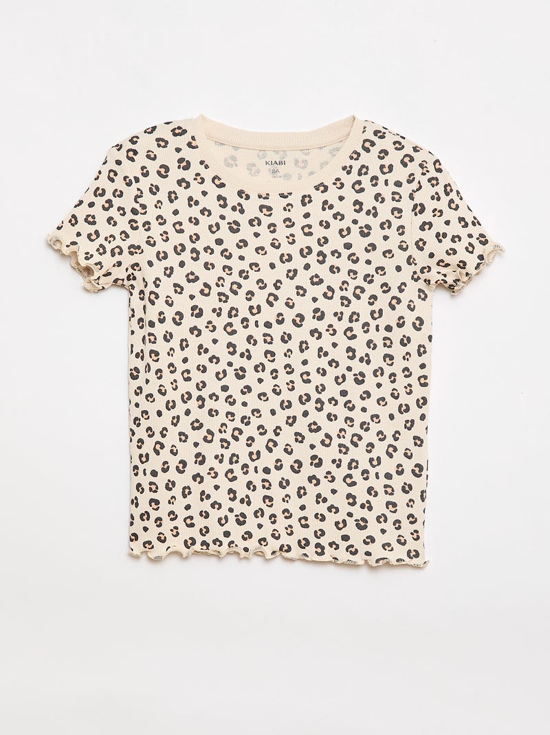 Pack de camisetas de canalé - 2 unidades Beige - Kiabi