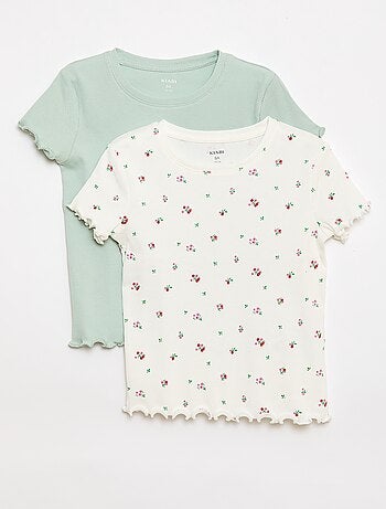 Pack de camisetas de canalé - 2 unidades