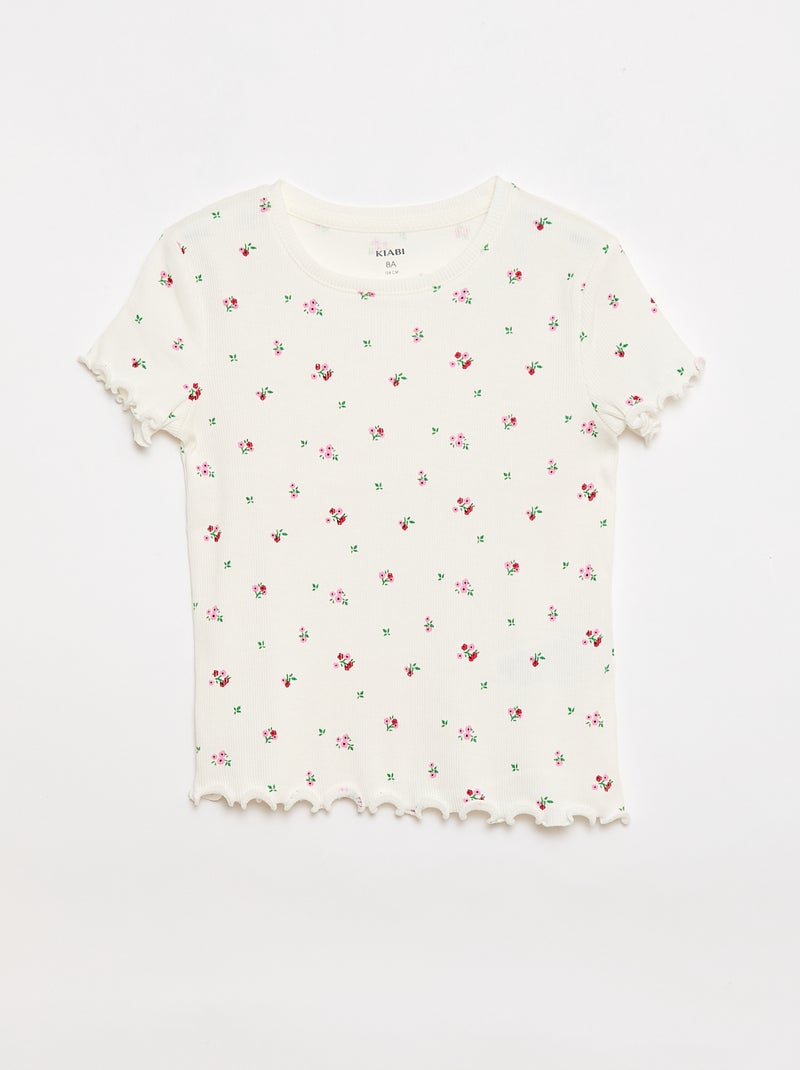 Pack de camisetas de canalé - 2 unidades Blanco - Kiabi