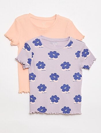 Pack de camisetas de canalé - 2 unidades