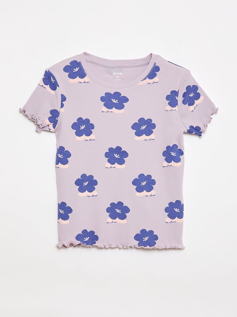 Pack de camisetas de canalé - 2 unidades Purpura - Kiabi