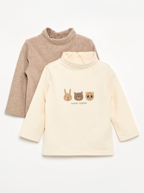 Pack de camisetas de cuello alto - 2 piezas - Kiabi