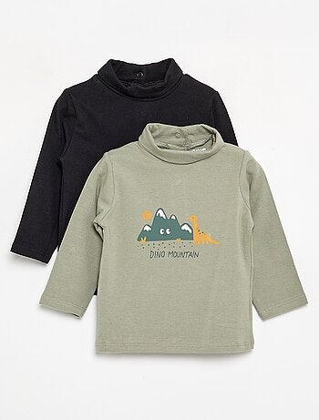 Pack de camisetas de cuello alto - 2 piezas