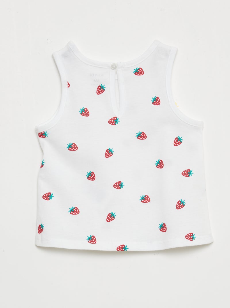 Pack de camisetas de tirantes - 2 piezas Blanco - Kiabi