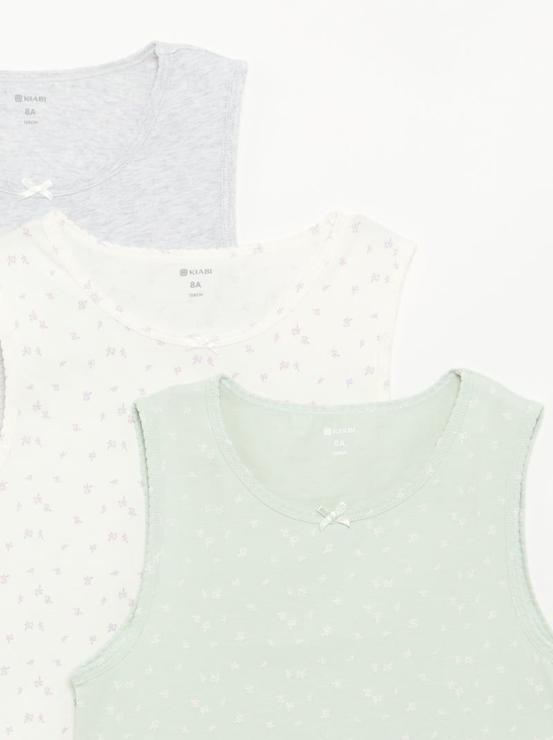 Pack de camisetas de tirantes anchos Verde - Kiabi