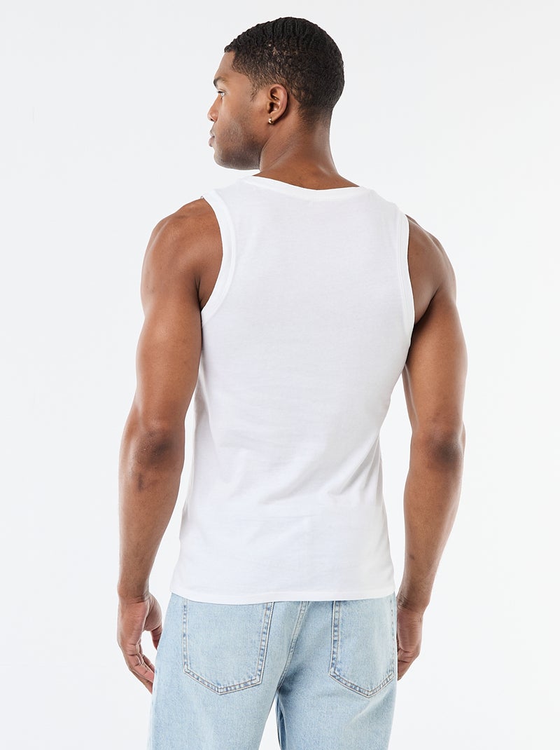 Pack de camisetas de tirantes de punto jersey - 2 unidades Blanco - Kiabi