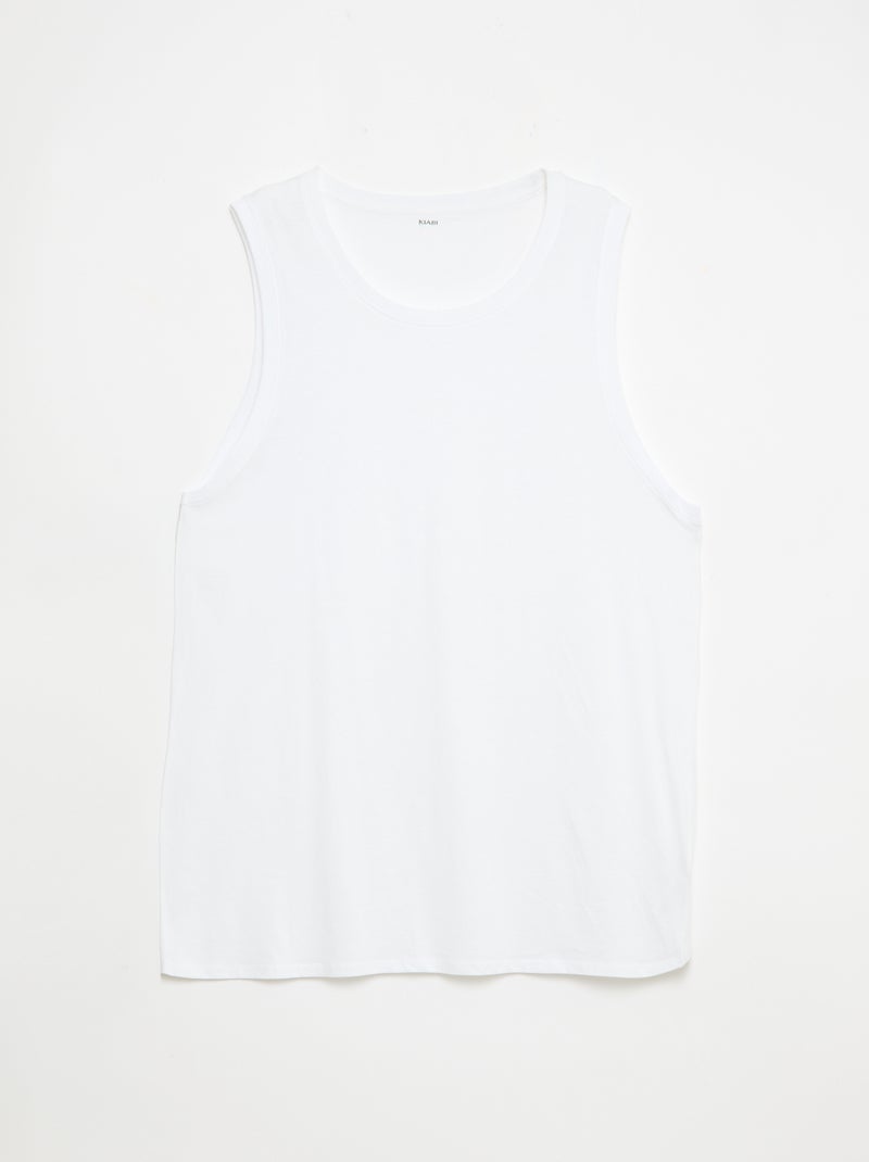Pack de camisetas de tirantes de punto jersey - 2 unidades Blanco - Kiabi