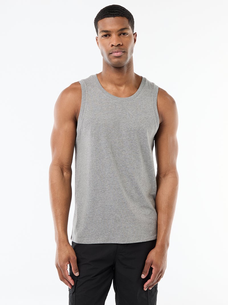Pack de camisetas de tirantes de punto jersey - 2 unidades Gris - Kiabi