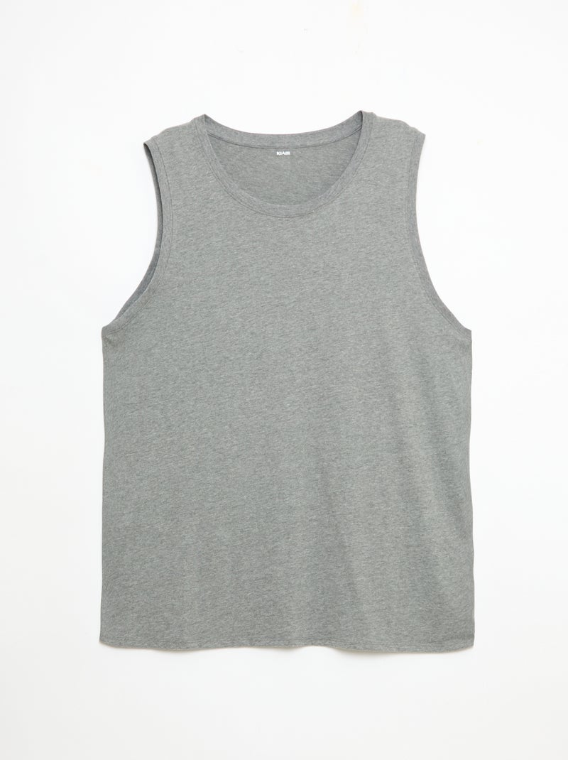 Pack de camisetas de tirantes de punto jersey - 2 unidades Gris - Kiabi