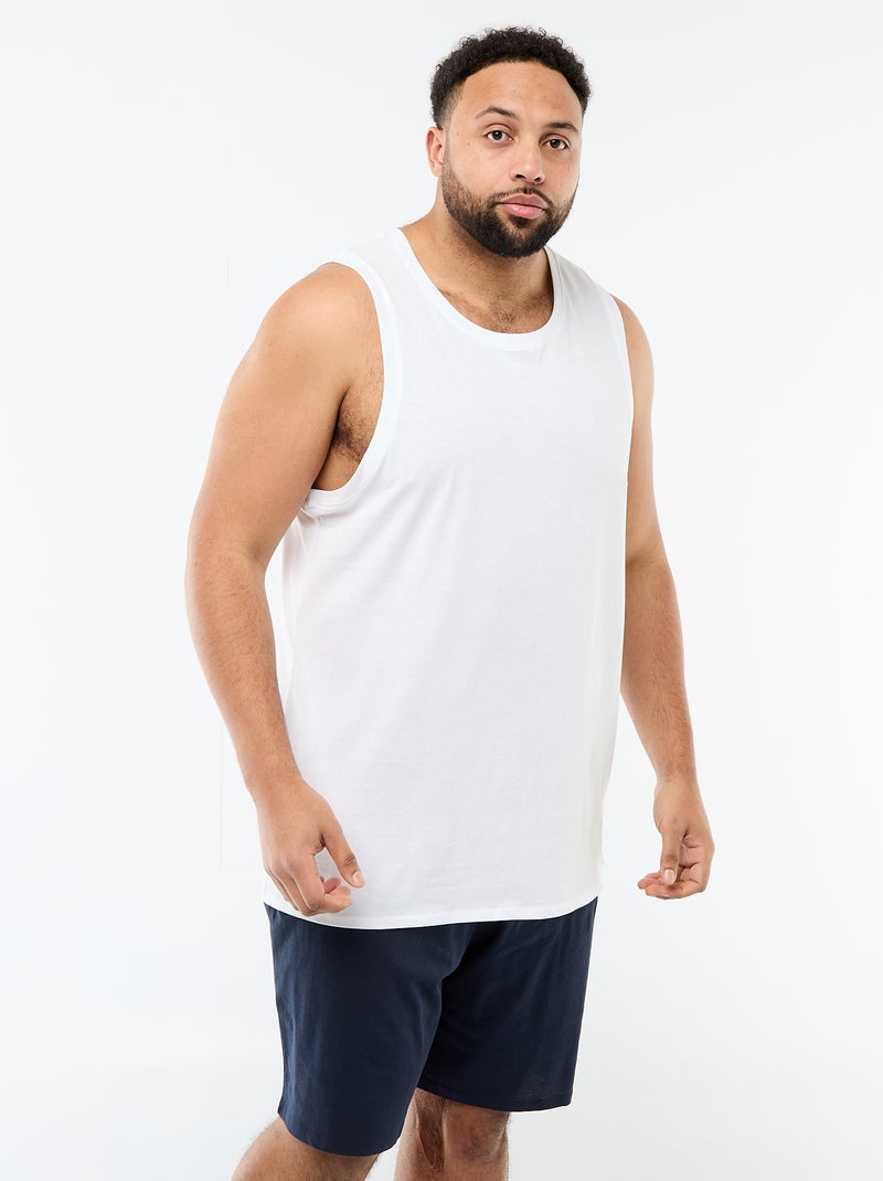 Pack de camisetas de tirantes de punto jersey Blanco - Kiabi