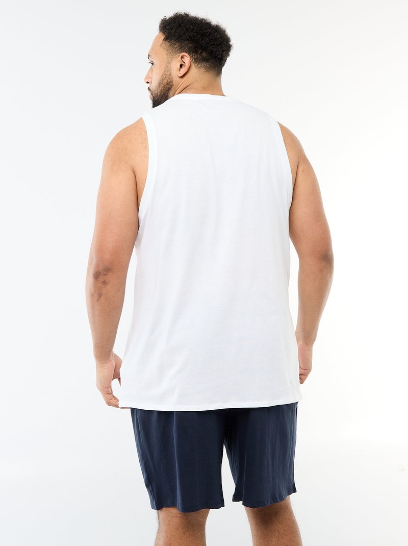 Pack de camisetas de tirantes de punto jersey Blanco - Kiabi