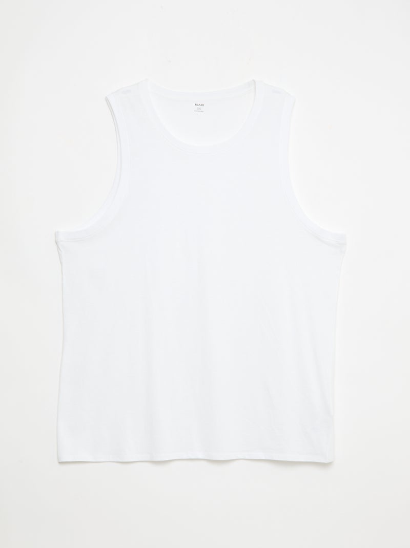 Pack de camisetas de tirantes de punto jersey Blanco - Kiabi