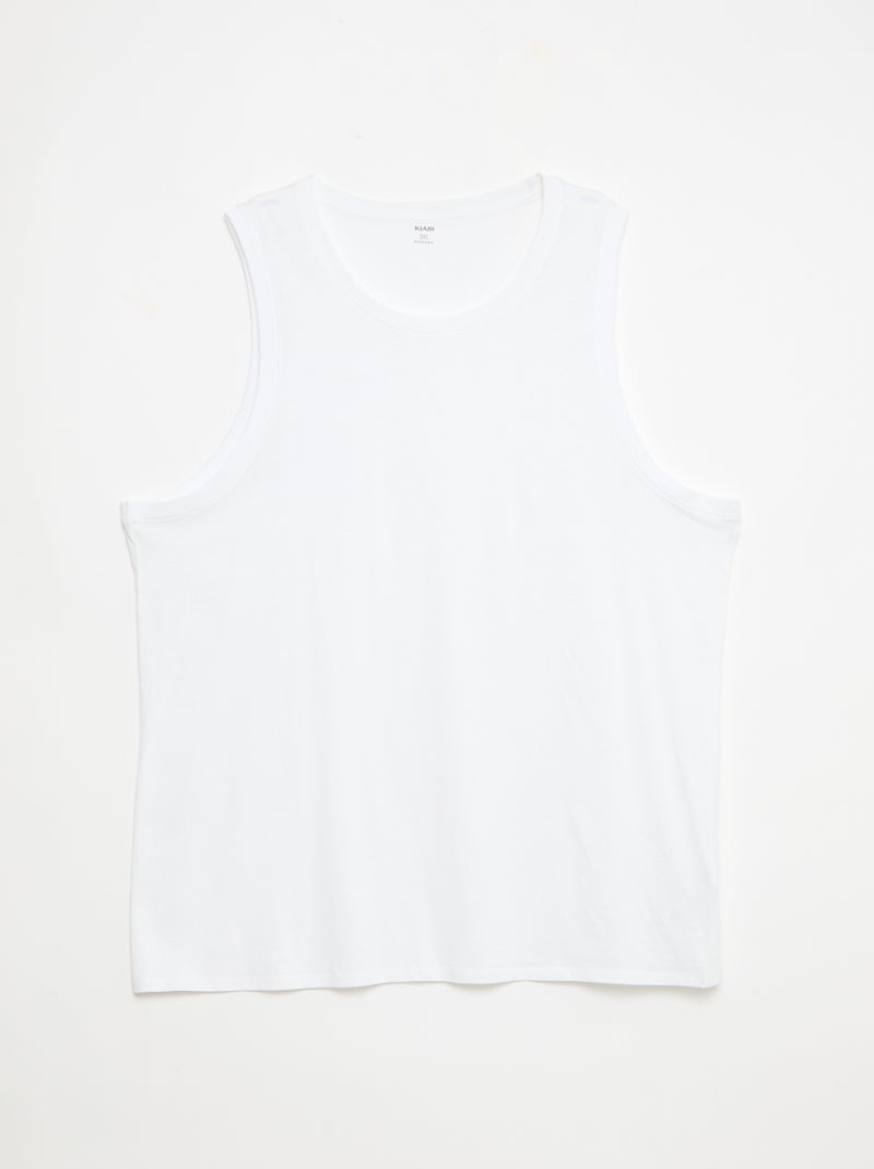 Pack de camisetas de tirantes de punto jersey Blanco - Kiabi