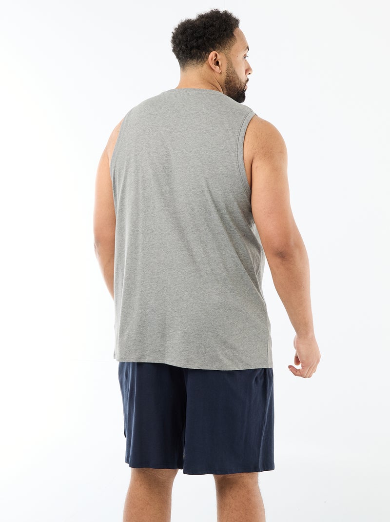 Pack de camisetas de tirantes de punto jersey Gris - Kiabi