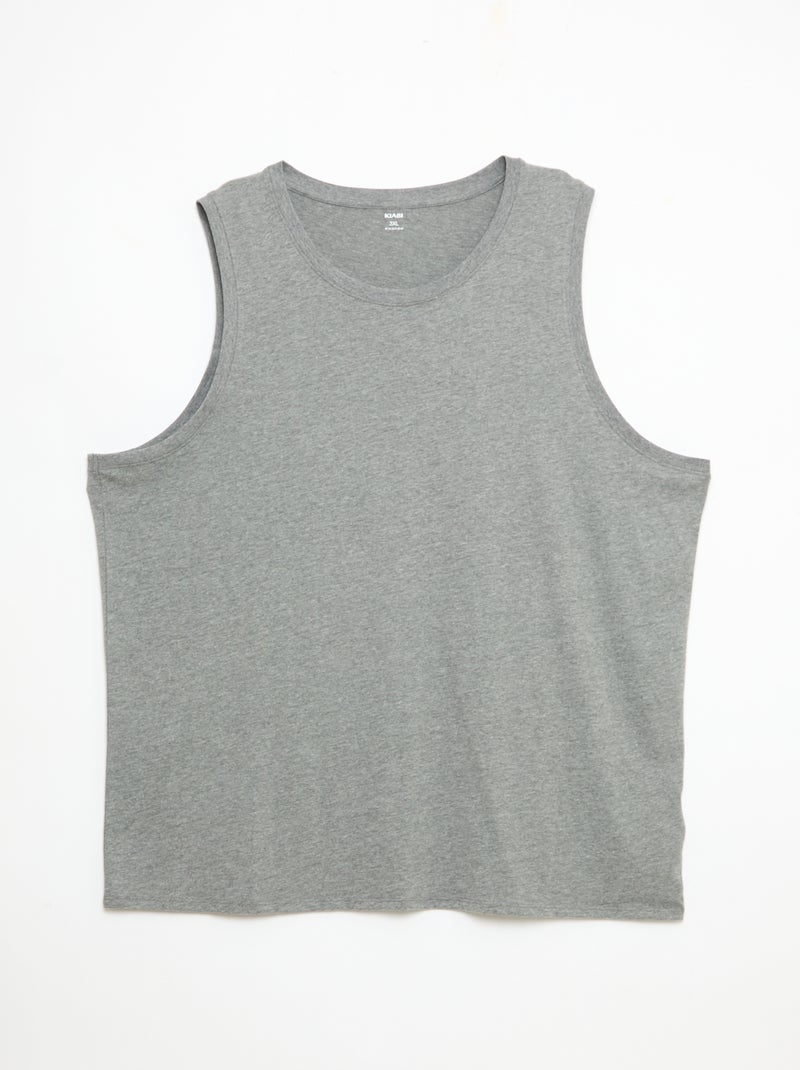 Pack de camisetas de tirantes de punto jersey Gris - Kiabi