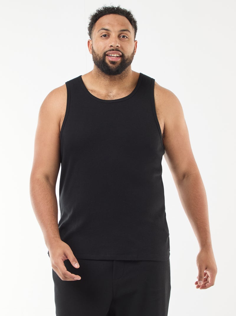 Pack de camisetas de tirantes de punto jersey Negro - Kiabi