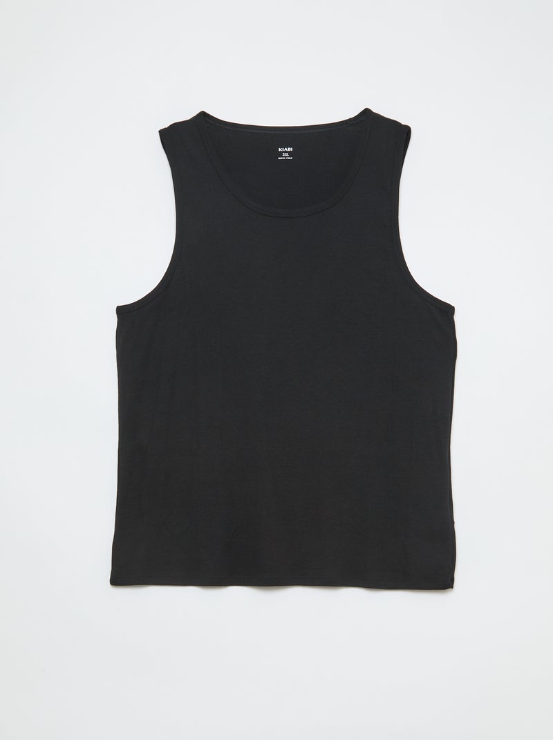 Pack de camisetas de tirantes de punto jersey Negro - Kiabi