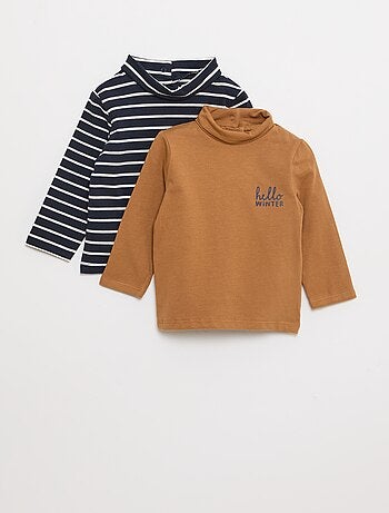 pack de camisetas interiores de cuello alto - 2 unidades