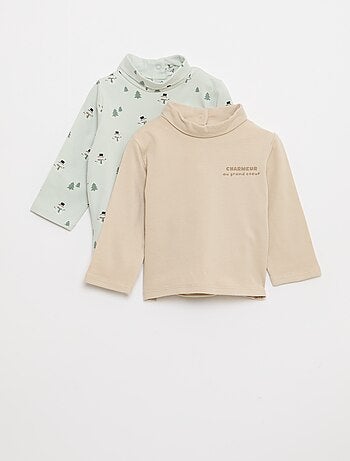 pack de camisetas interiores de cuello alto - 2 unidades