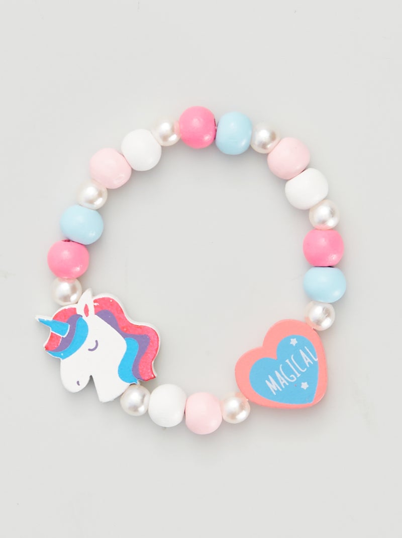 Pack de collar + pulsera 'unicornio' multicolor - Kiabi