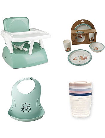 Pack de comidas 2º año Thermobaby con alzador Gusto, 5 botes